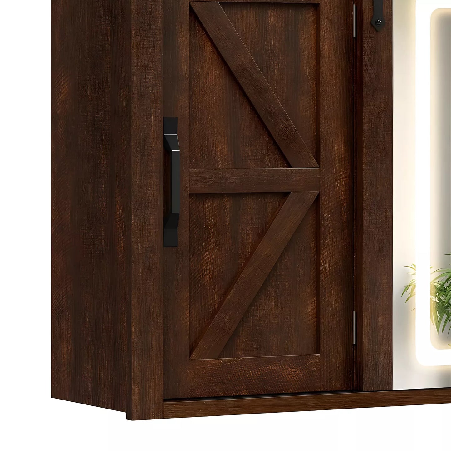 Seth Farmhouse Wall Mount Lighted Medicine Cabinet