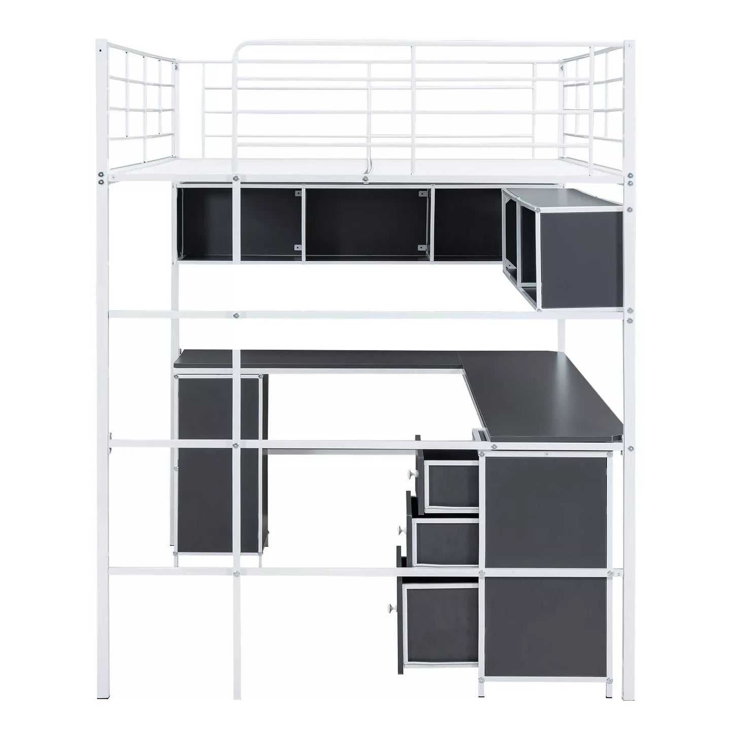 Chloe Full Loft Bed With Desk
