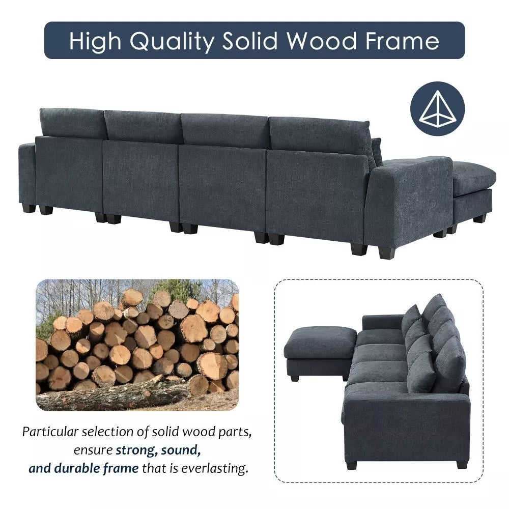 Oversized Modular L Shaped Sectional Couch