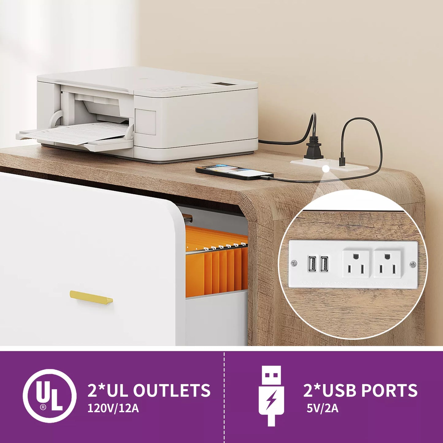 Miles 2 Drawers Lateral Filing Cabinet