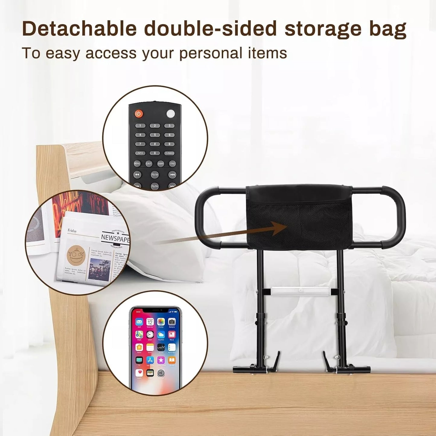 Senior Safety Bed Rail (Extendable Handle)