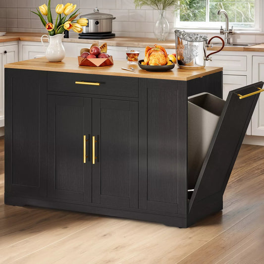 Boyle Kitchen Trash Can Cabinet