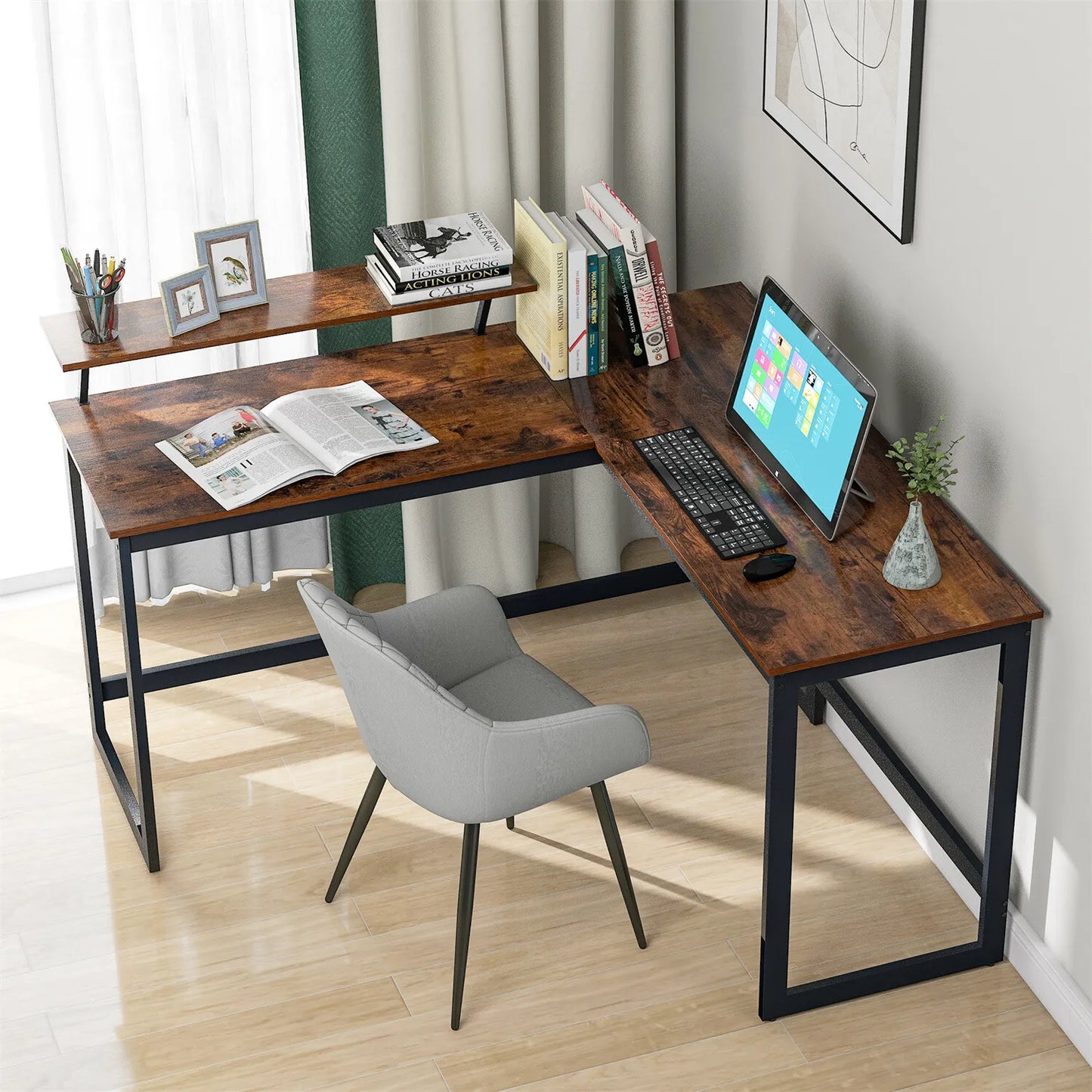 Zahra Corner L Shaped Computer Desk