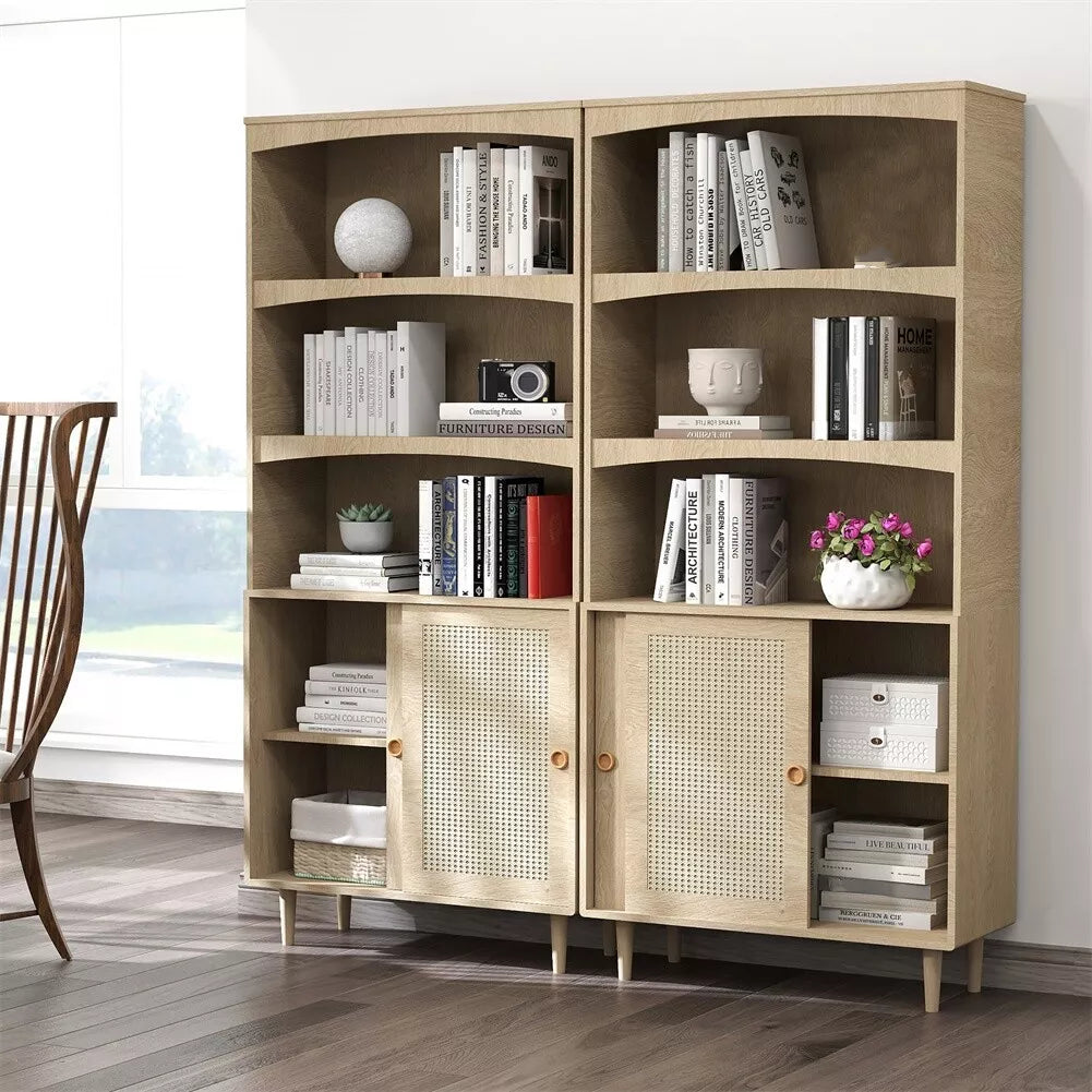 Harris Tall Rattan Bookcase Bookshelf