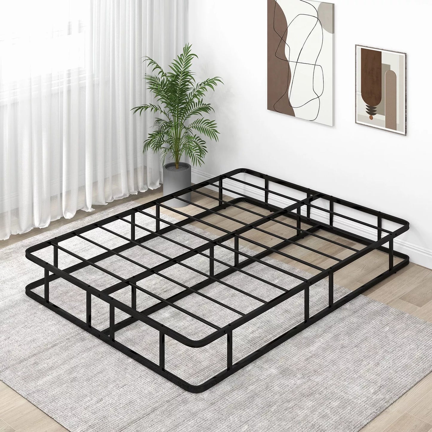 Nelson King Metal Platform Bed Frame