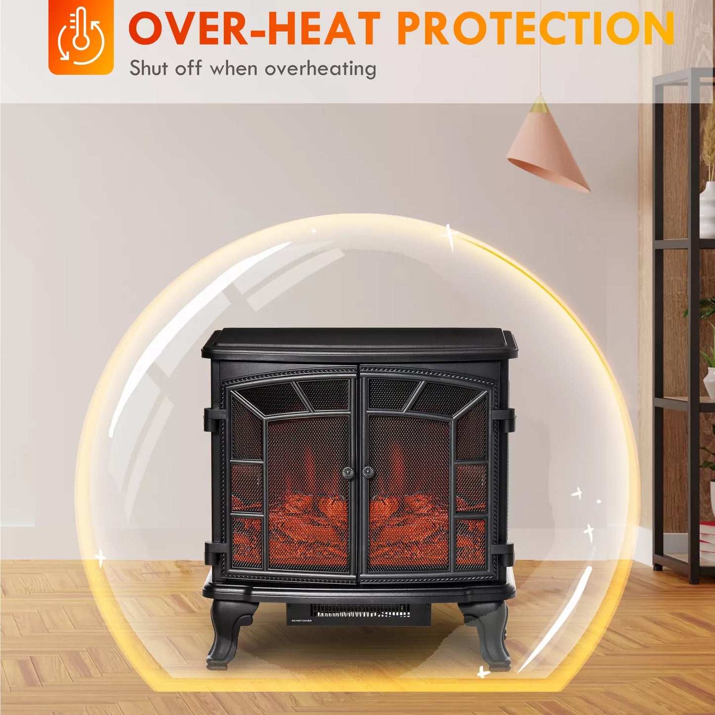 Small Decorative Electric Log Fireplace