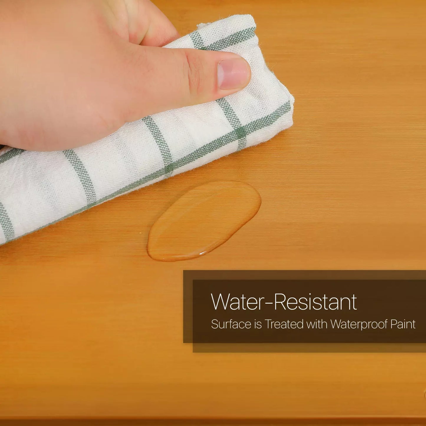 Bamboo Bookcase Bookshelf With Acrylic Door