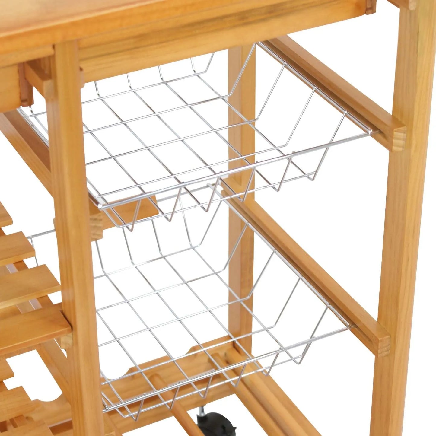 Owen Wood Rolling Kitchen Island Cart
