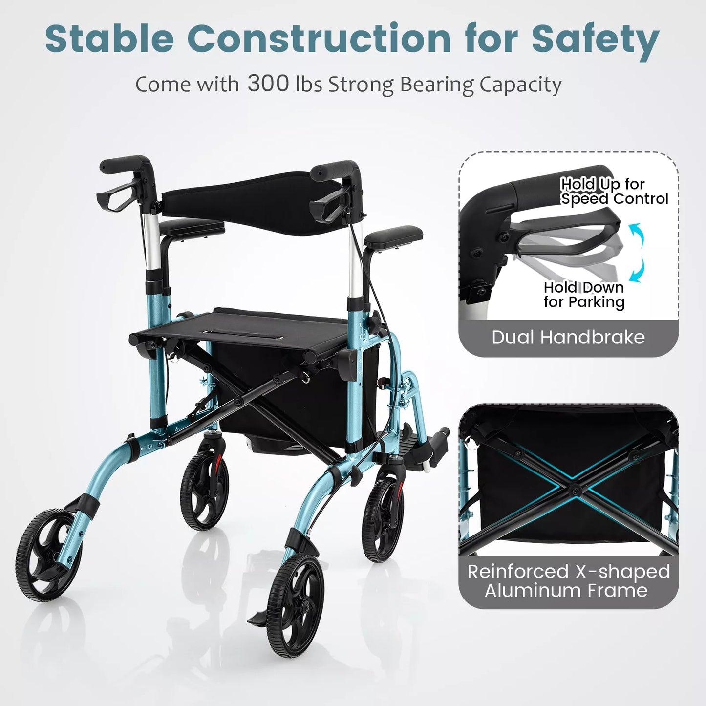 Owain Rollator Walker With Seat