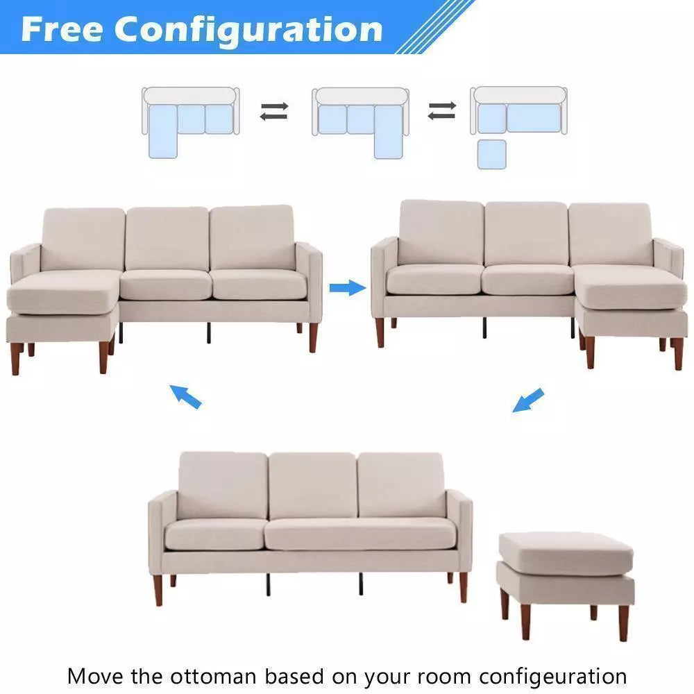 Small Modular L Shaped Sectional Couch