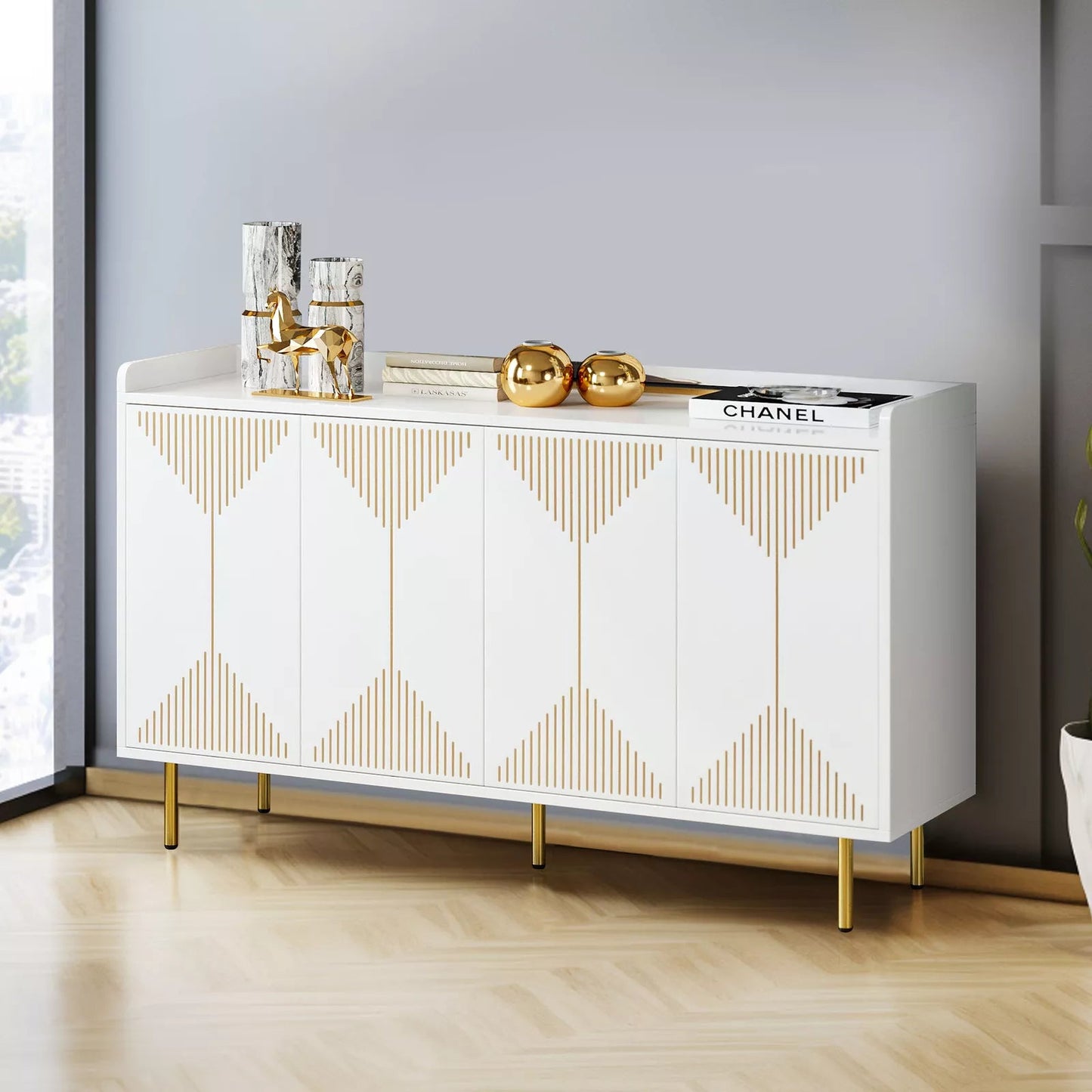 Callan Modern Sideboard Buffet Cabinet Canva Home