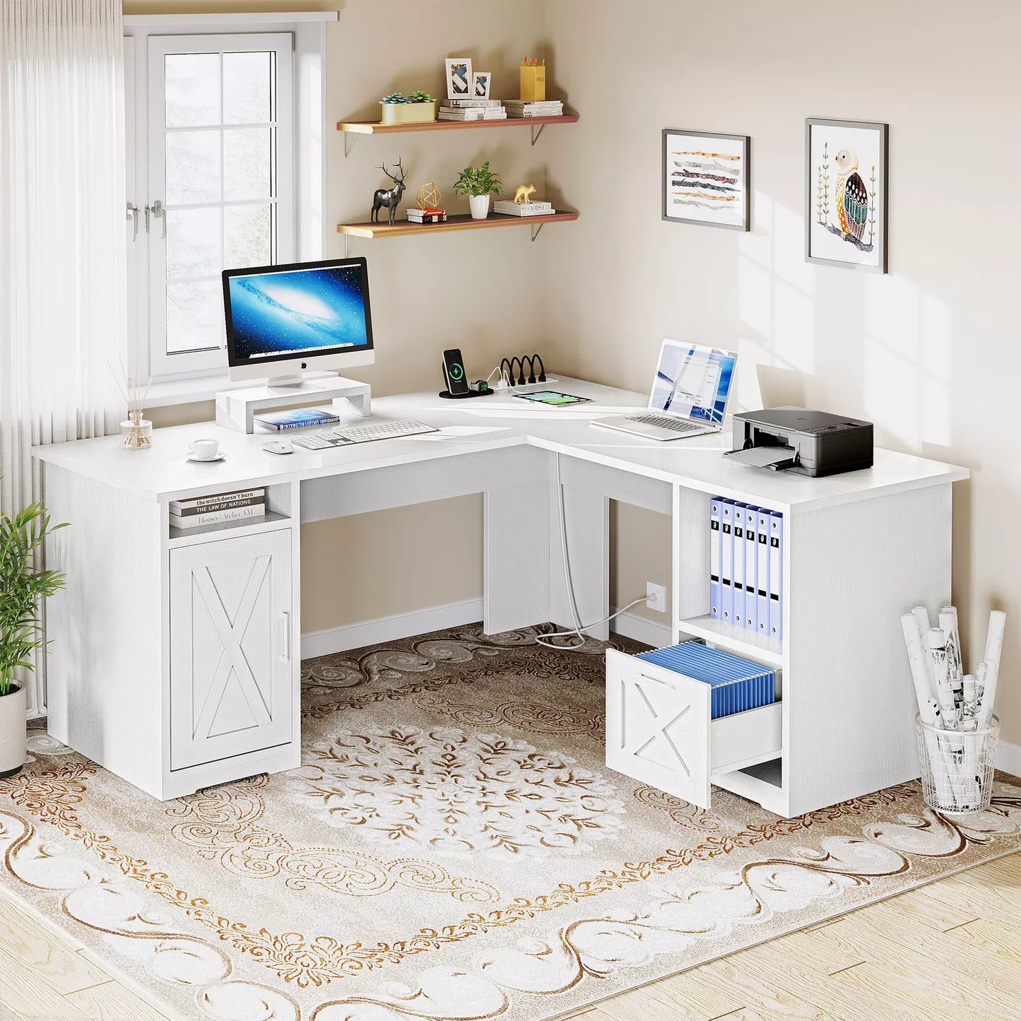Mae L Shaped Gaming Corner Desk