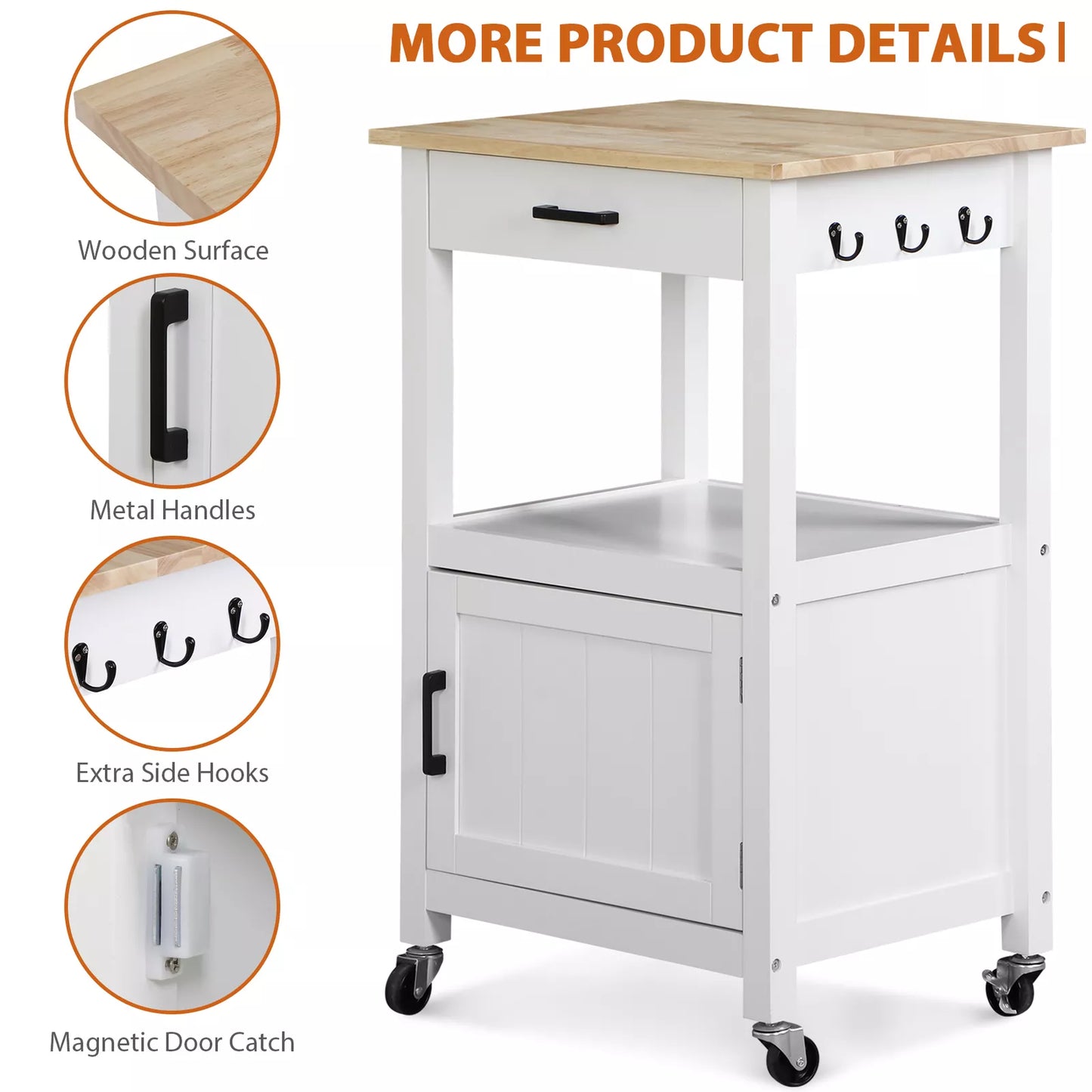 Lance Small Rolling Kitchen Island