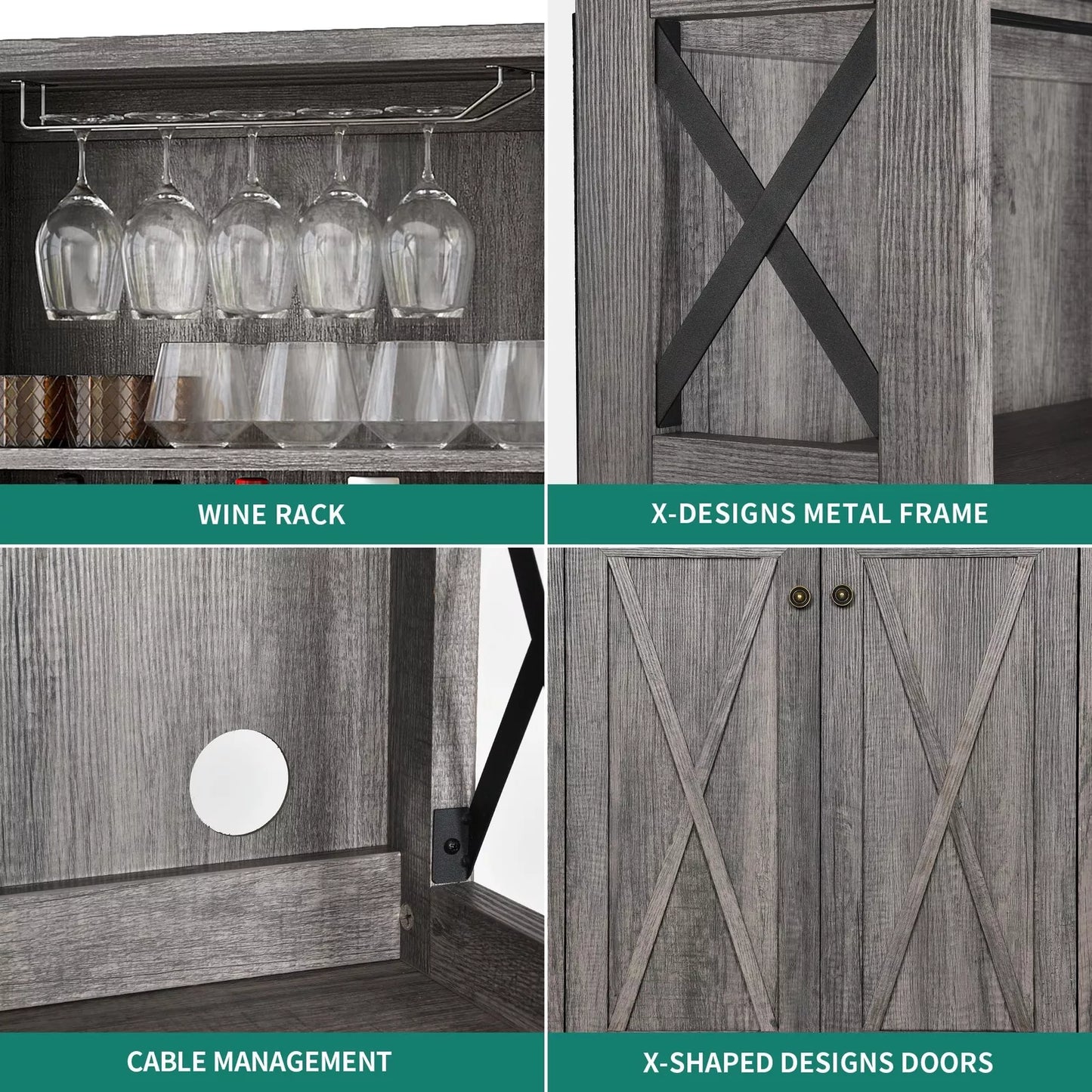 Berry Farmhouse Kitchen Pantry Cabinet
