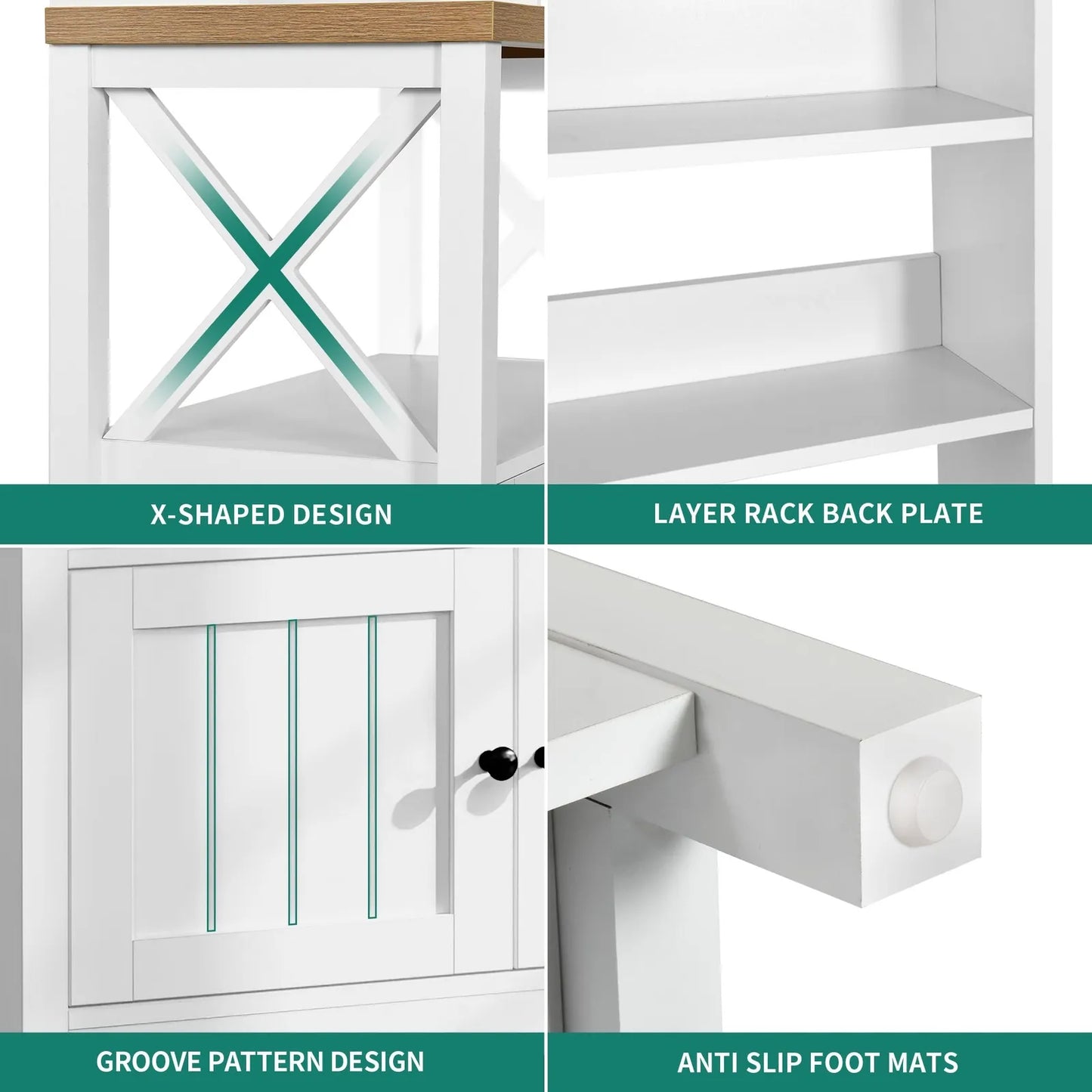 Mari Bakers Rack With Cabinet