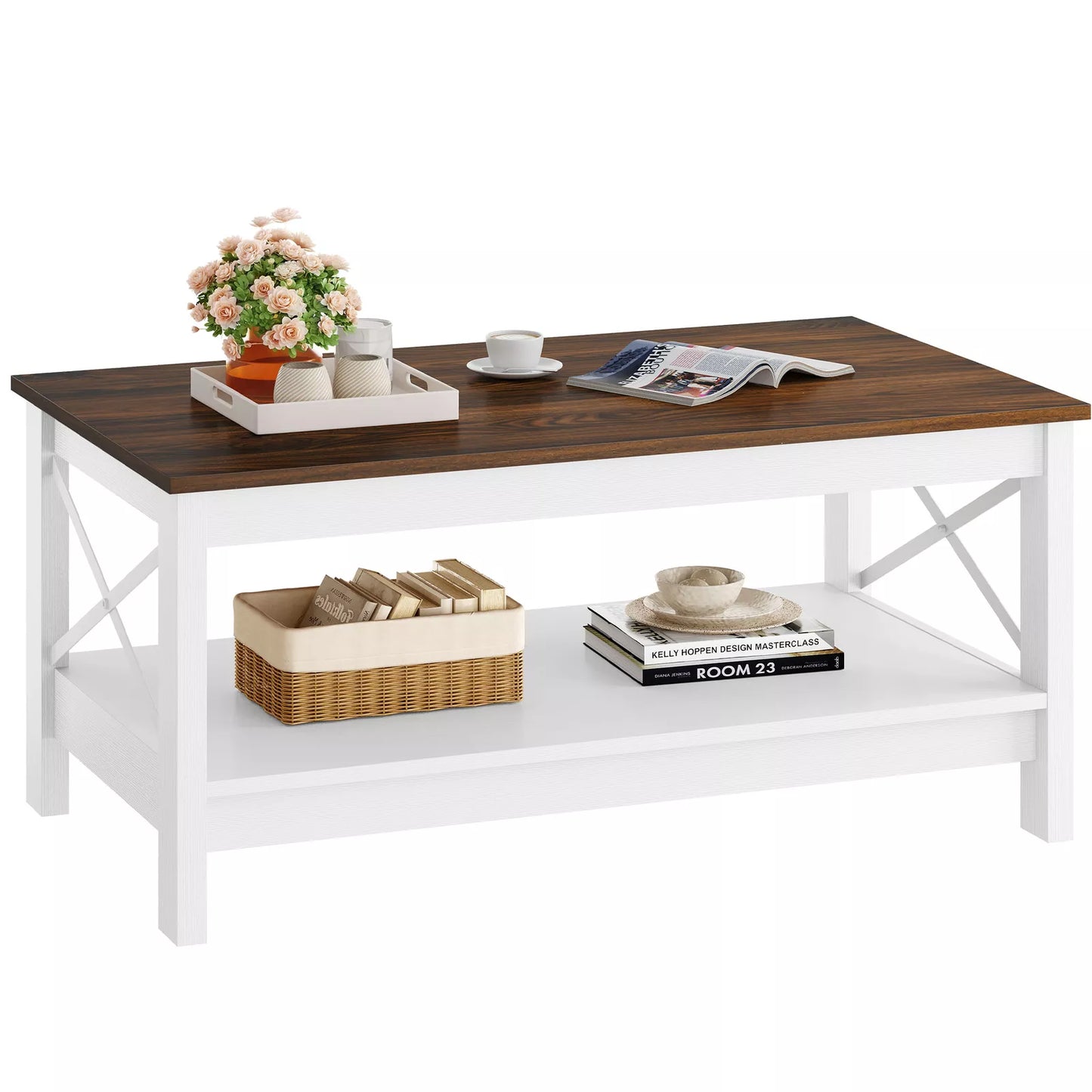 Ty Modern Farmhouse Coffee Table With Storage