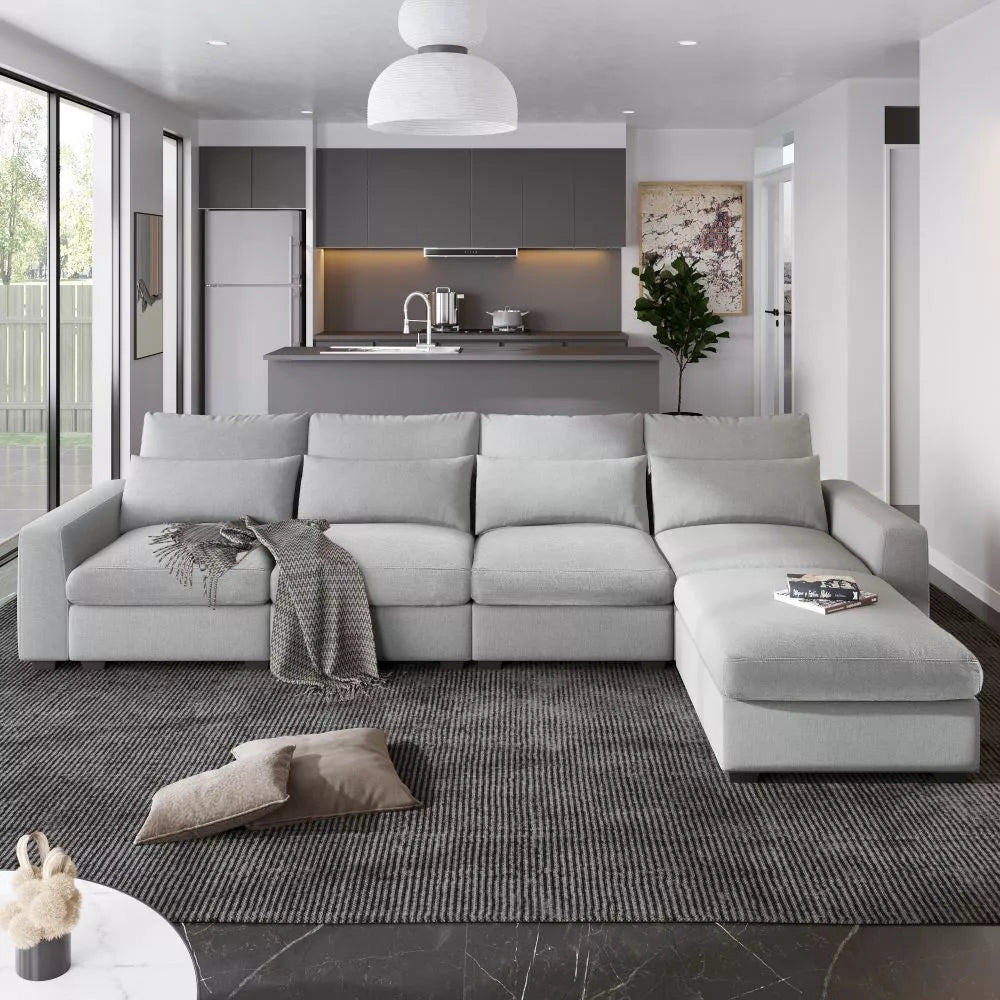 Oversized Modular L Shaped Sectional Couch