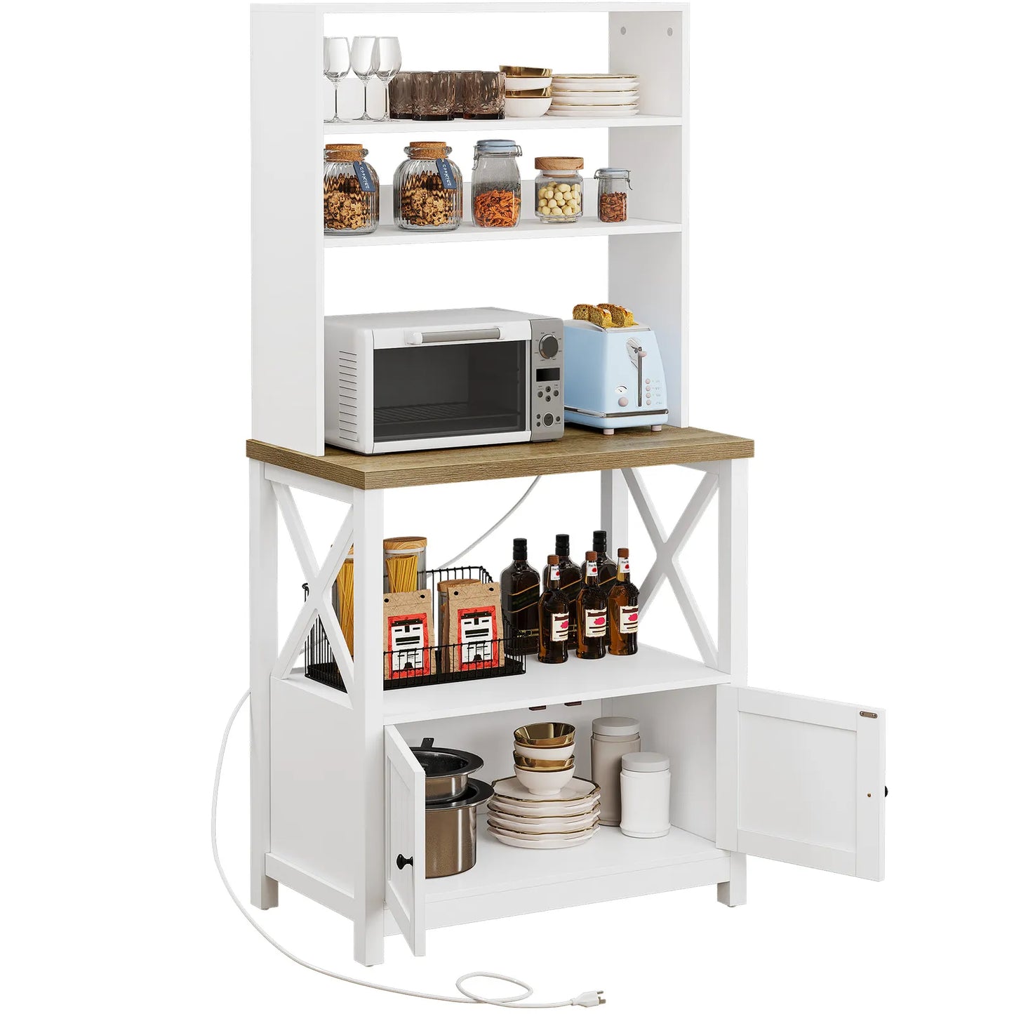 Mari Bakers Rack With Cabinet