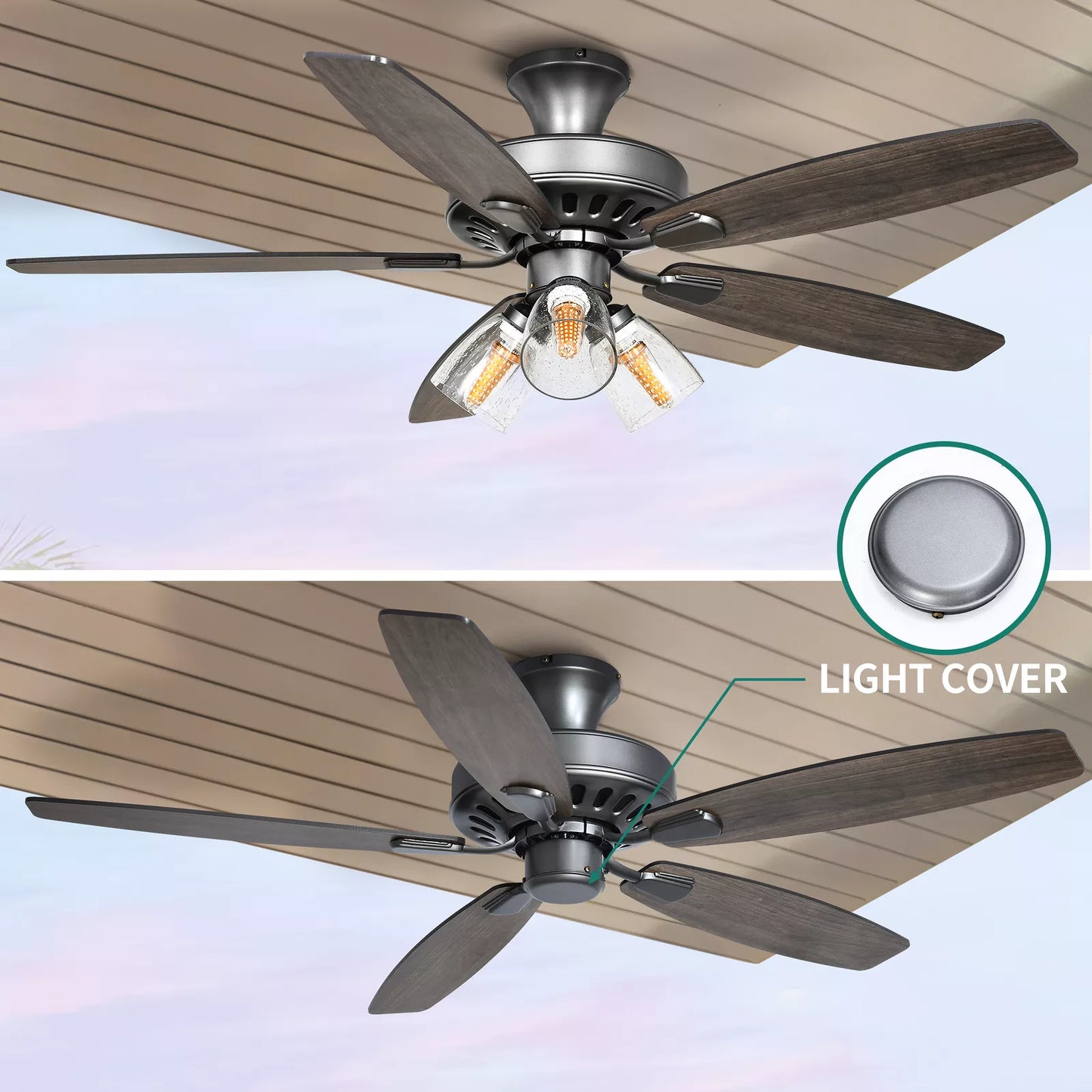 Vintage Ceiling Fan With Light & Remote