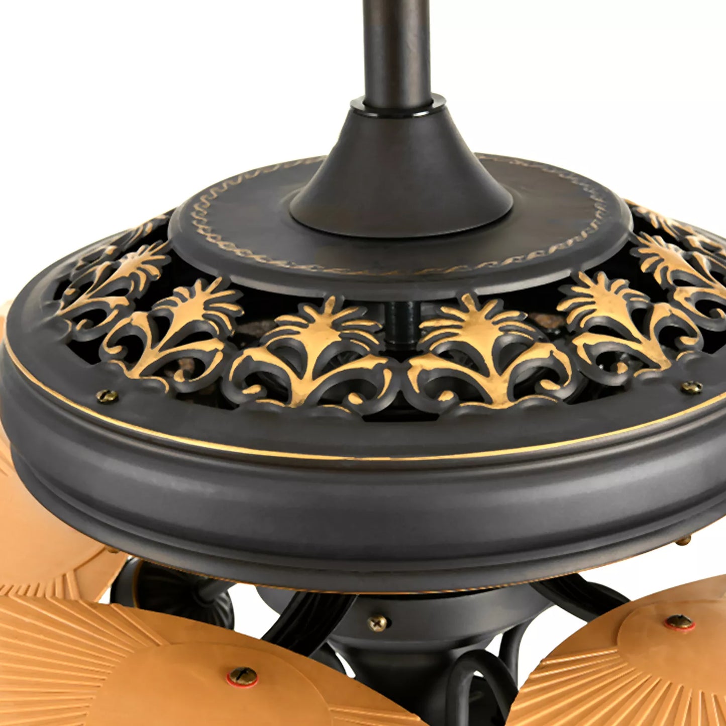 Palm Leaf Ceiling Fan With Light & Remote