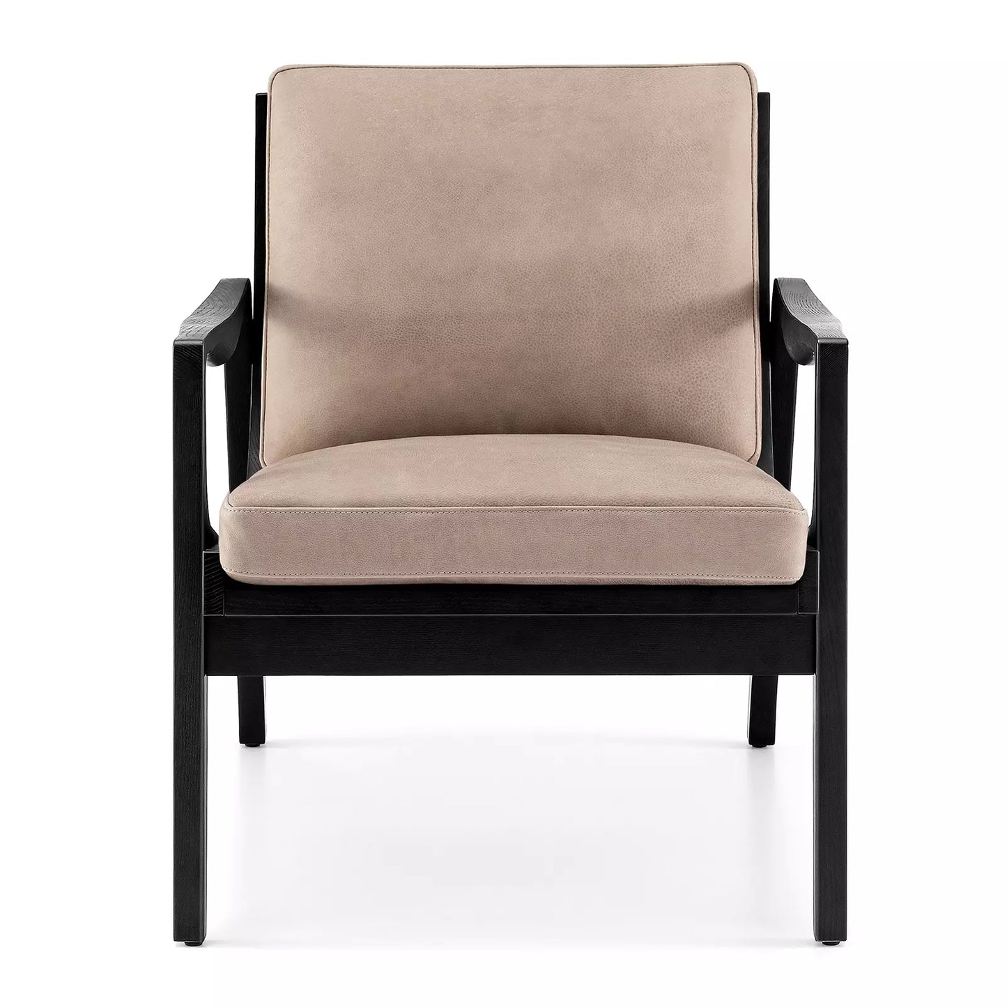 Erin Leather Mid Century Accent Armchair