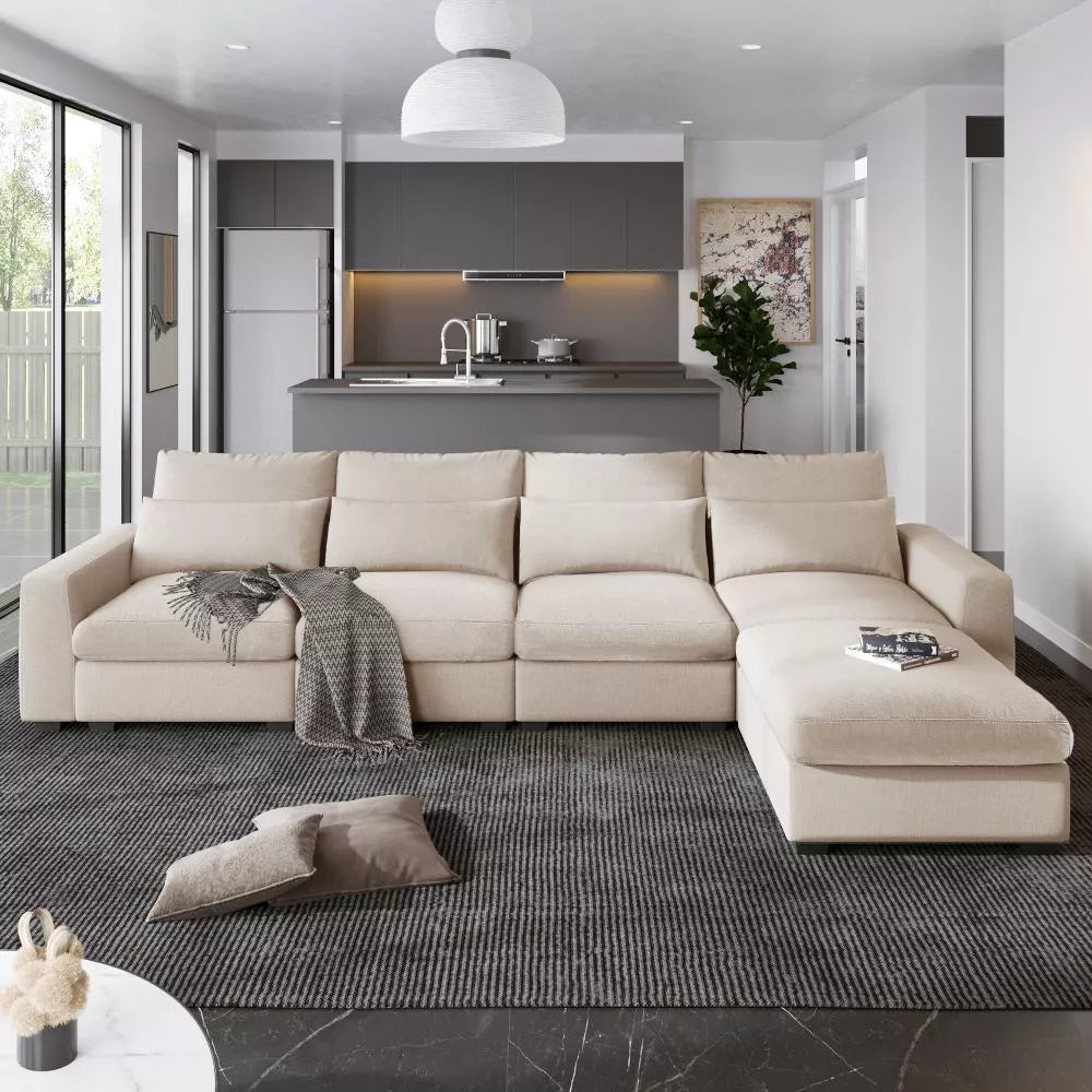 Oversized Modular L Shaped Sectional Couch