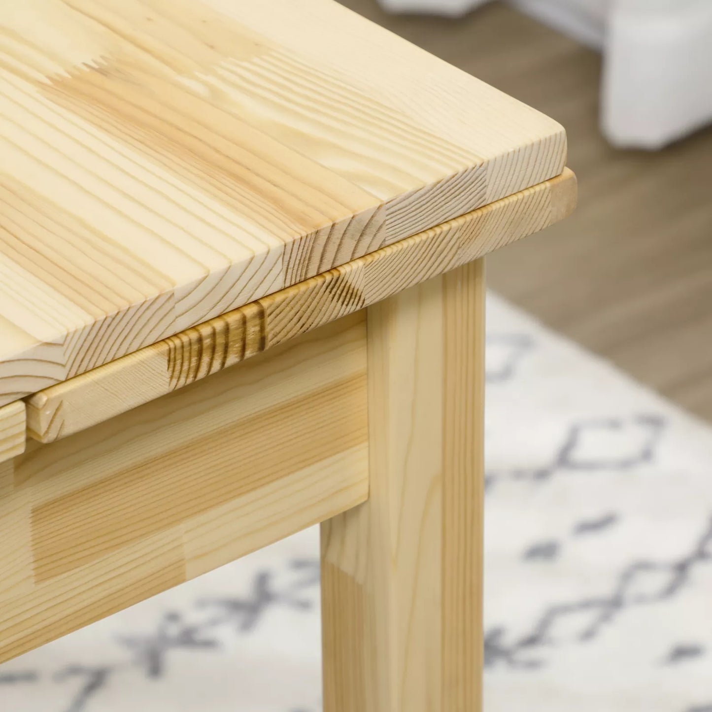 Zahra Wooden Space Saving Drop Leaf Dining Table