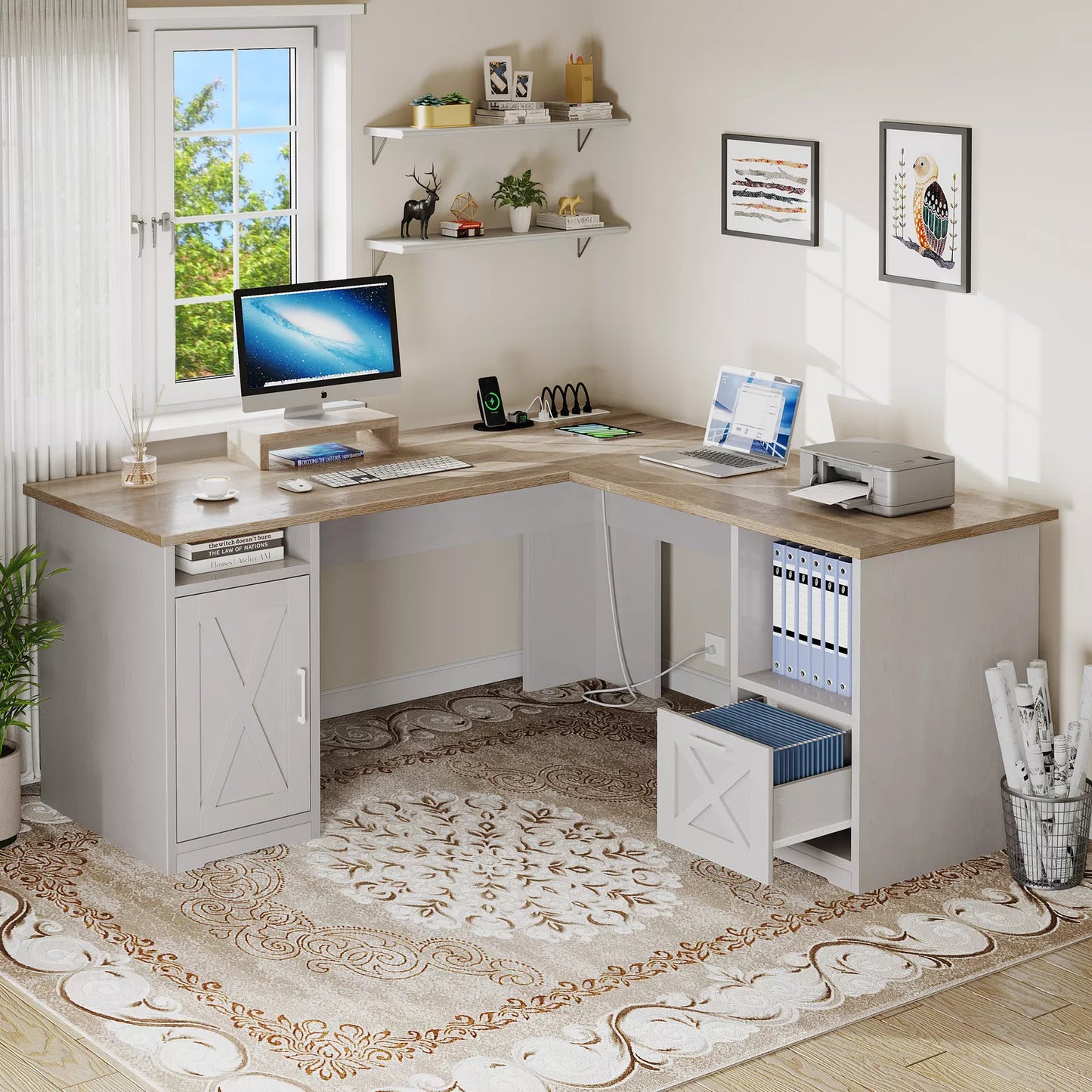 Mae L Shaped Gaming Corner Desk