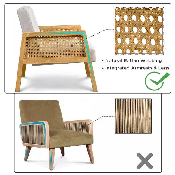 Emil Rattan Accent Armchair