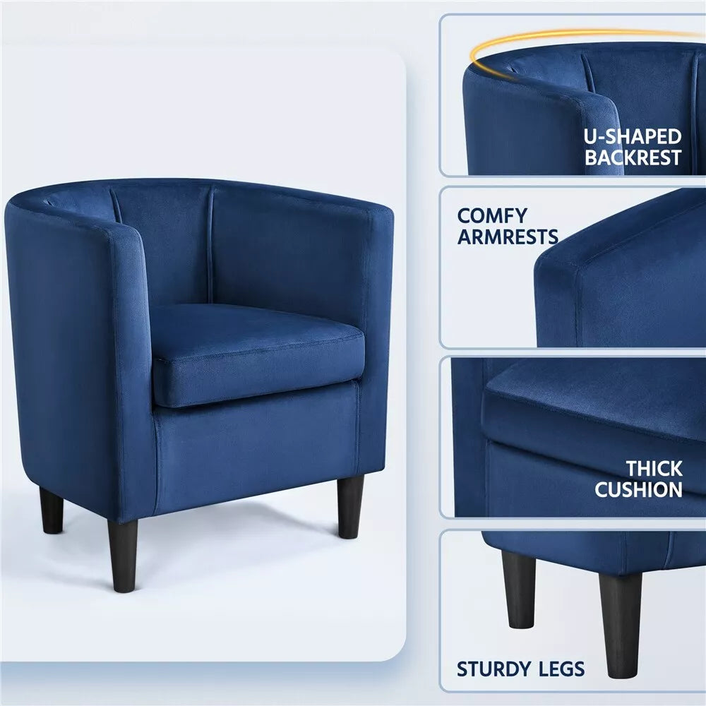 Zac Modern Barrel Accent Armchair
