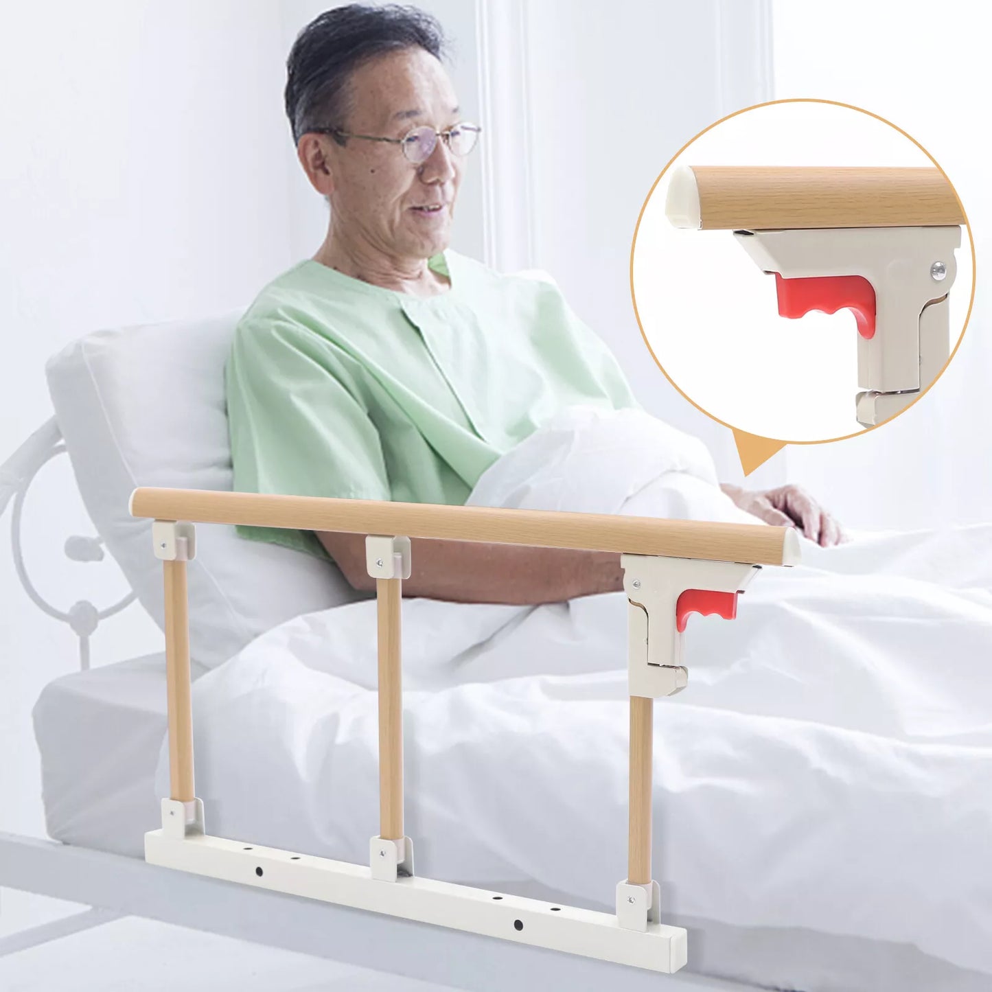 Senior Safety Bed Rail (Collapsible Handle)