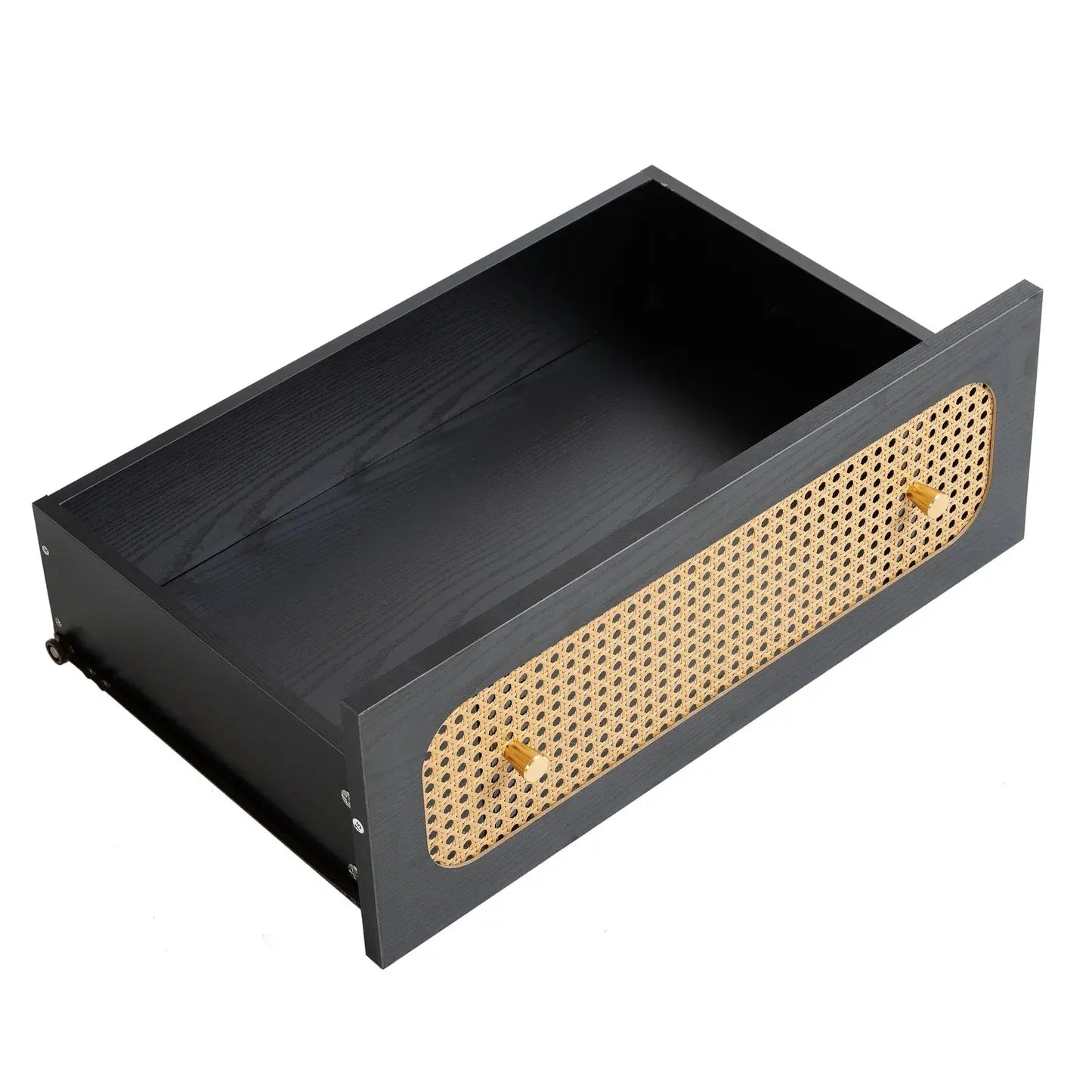 Ela Rattan Black 6 Drawer Chest Dresser Canva Home