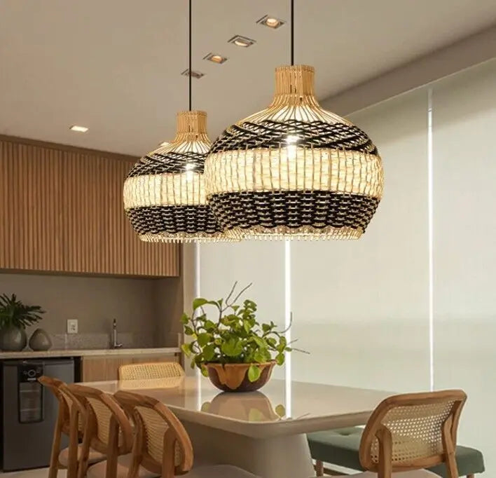 Rattan Kitchen Pendant Light Canva Home