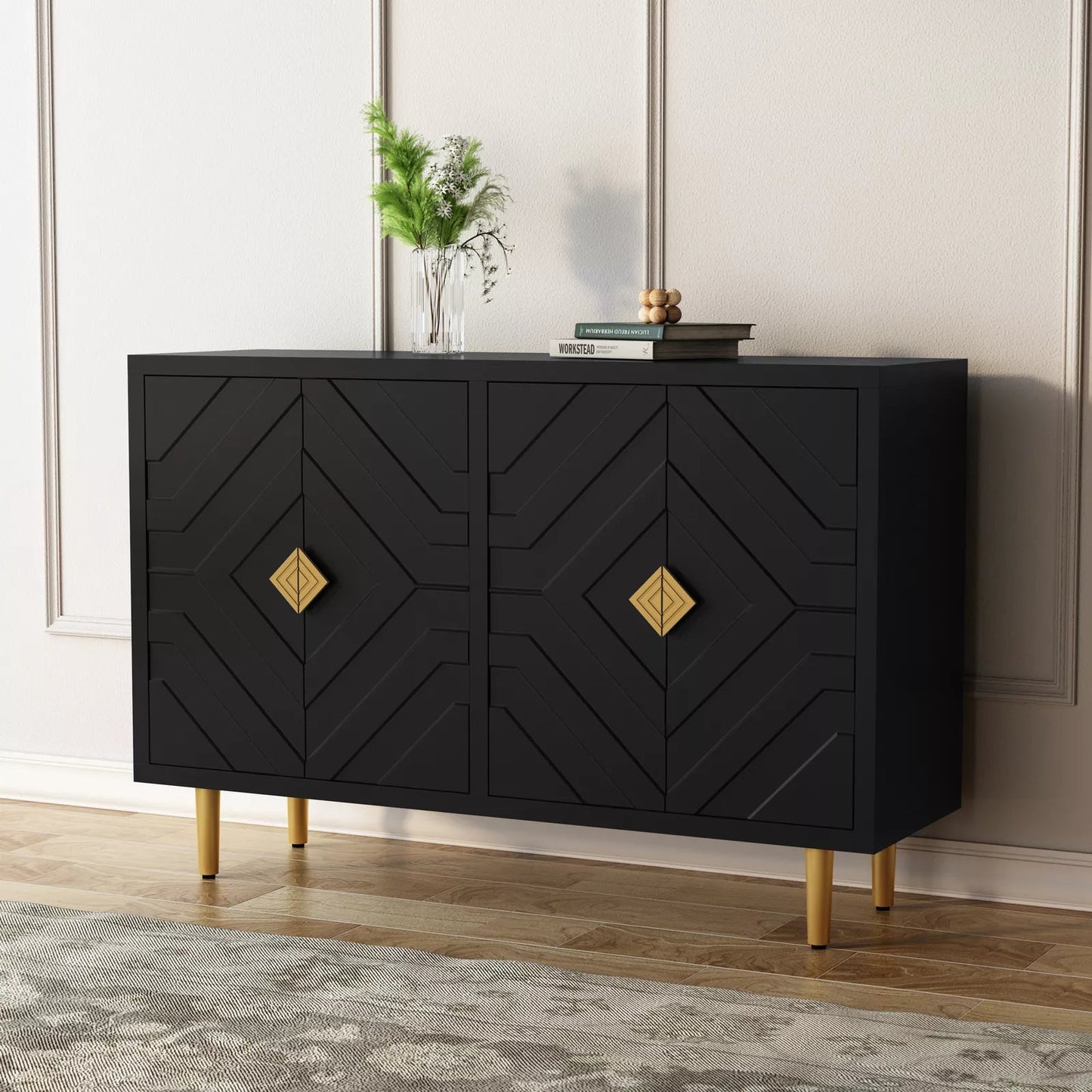 Rivera Modern Sideboard Buffet Cabinet Canva Home