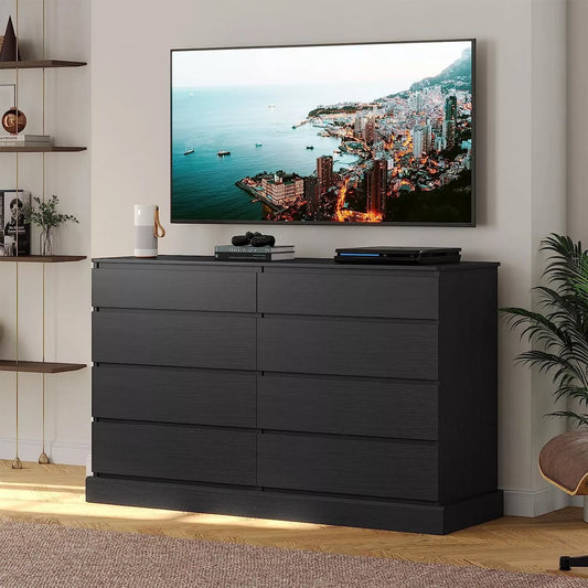 Pitts Modern 8 Drawer Chest Dresser