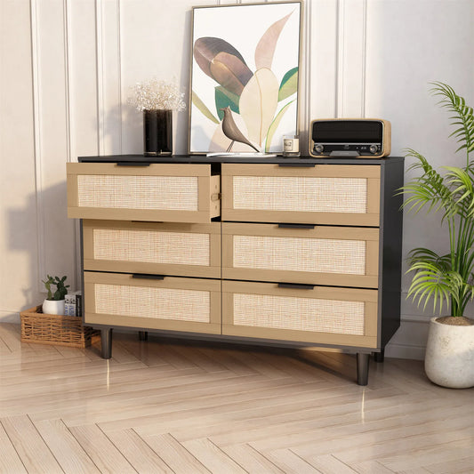 Ayub Rattan 6 Drawer Chest Dresser