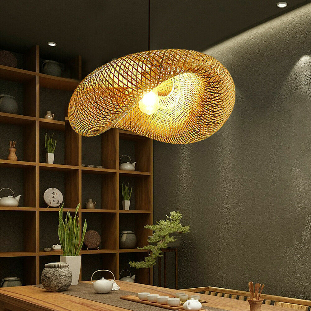 Wicker Bamboo Kitchen Pendant Light