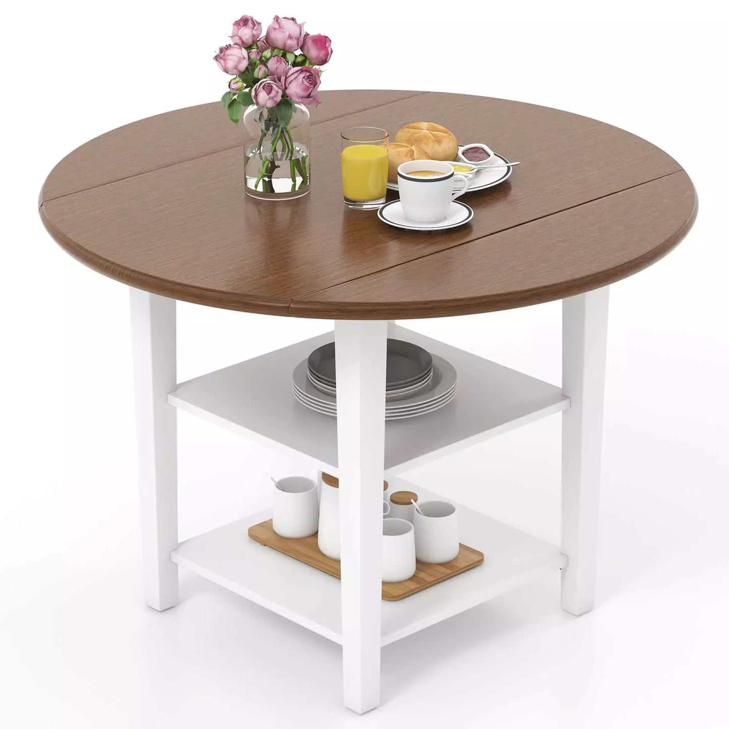 Lowe Round Drop Leaf Dining Table