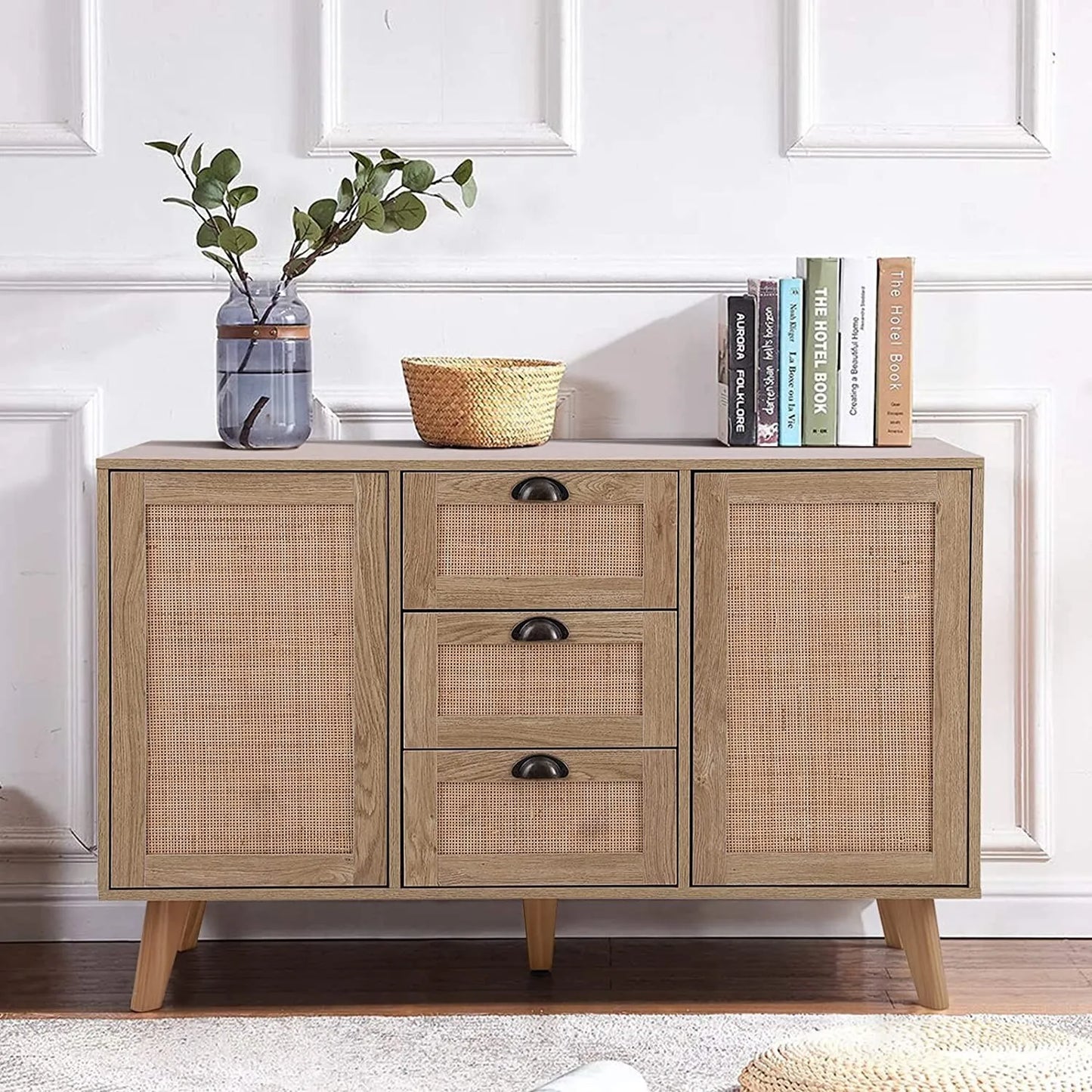 Bushra Rattan Sideboard Buffet Cabinet