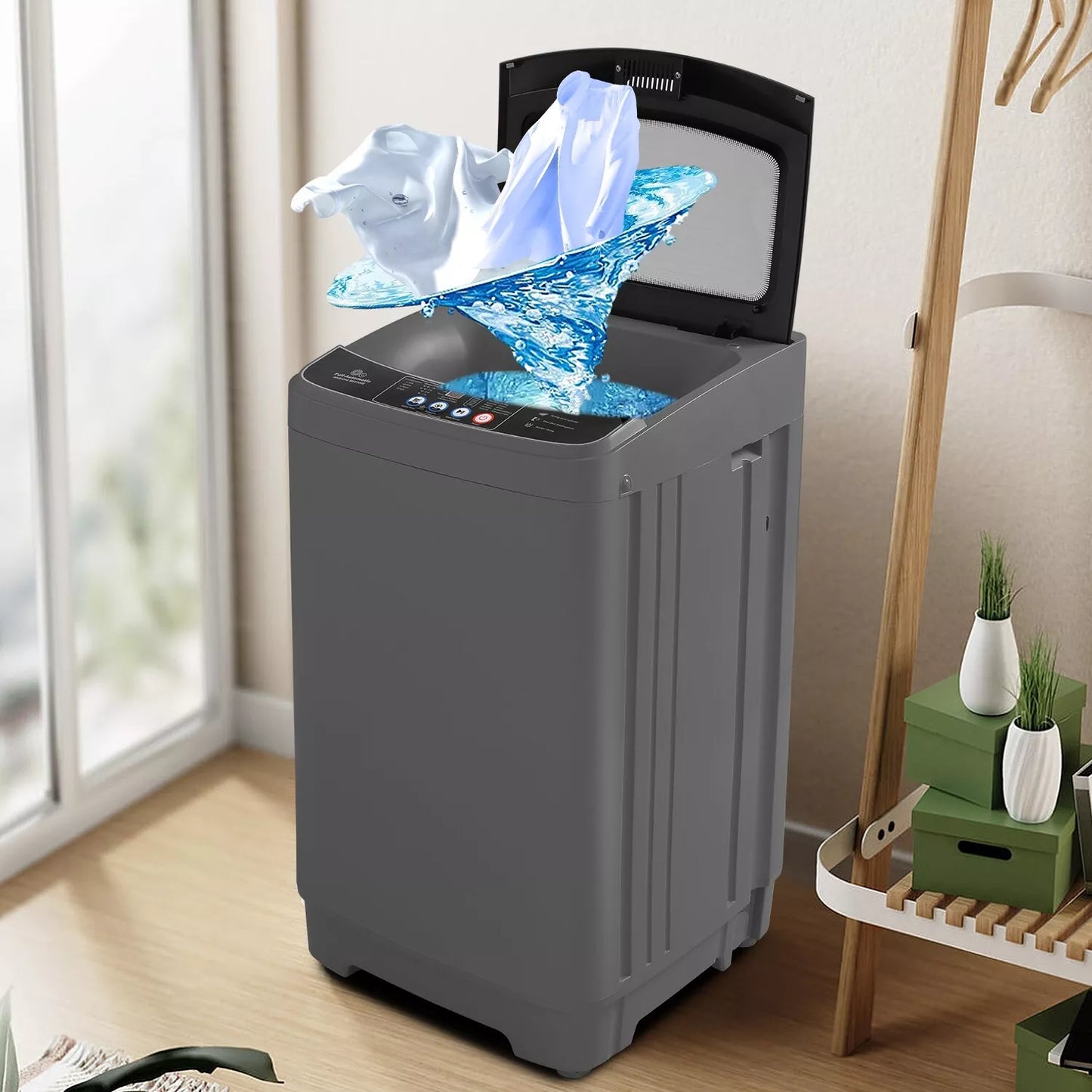 17.8lbs Portable Apartment Ventless Washer & Dryer Combo (Glass)
