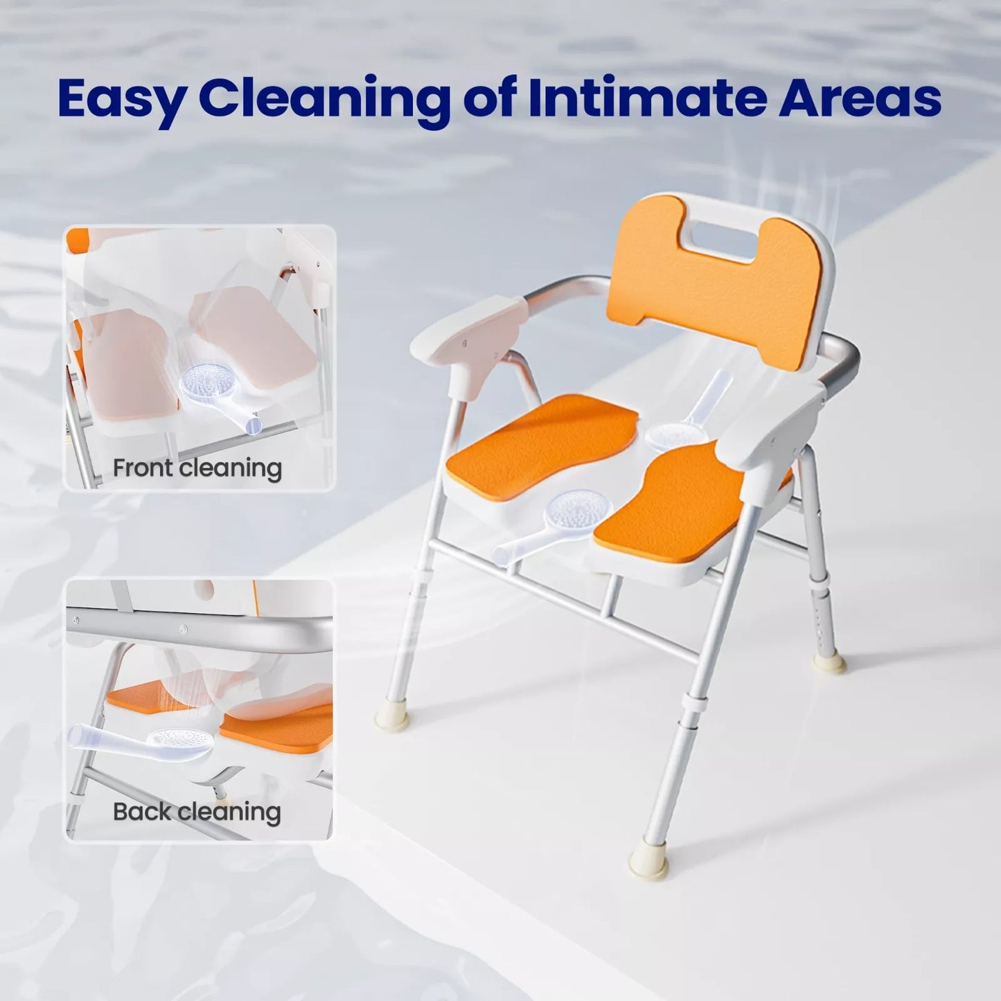 Elderly Foldable Shower Chair With Arms
