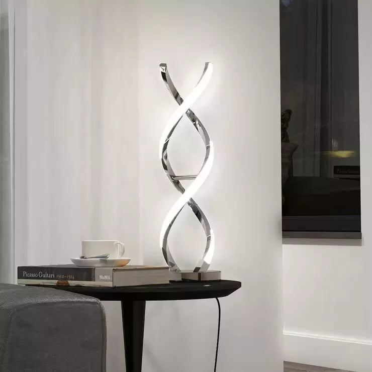 Chrome Twist Table Lamp