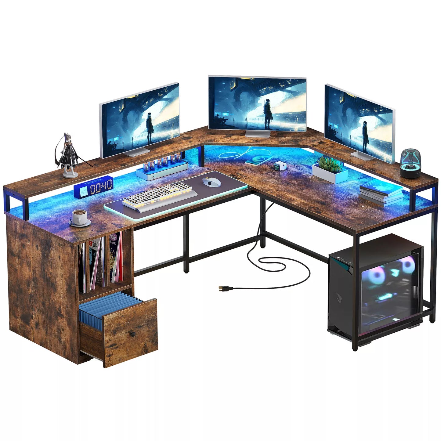 Dexter L Shaped Gaming Corner Desk