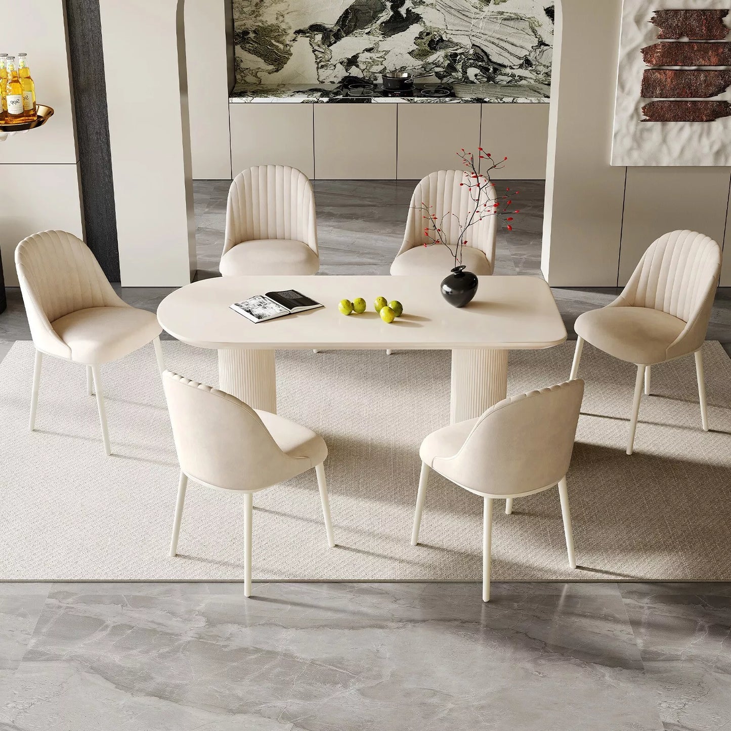 Nixon Modern Dining Table Set For 6