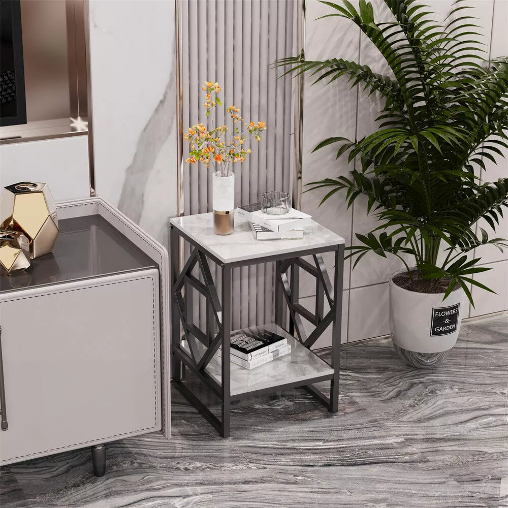 Marble Living Room End Table