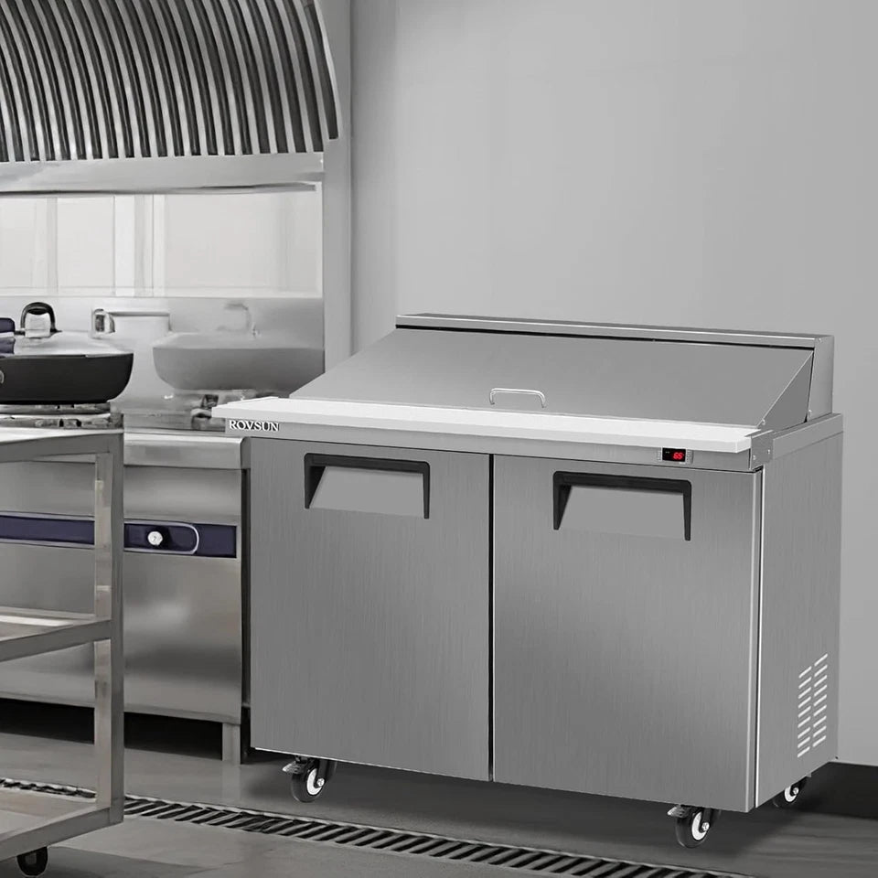 2 Door Commercial Sandwich Refrigerator