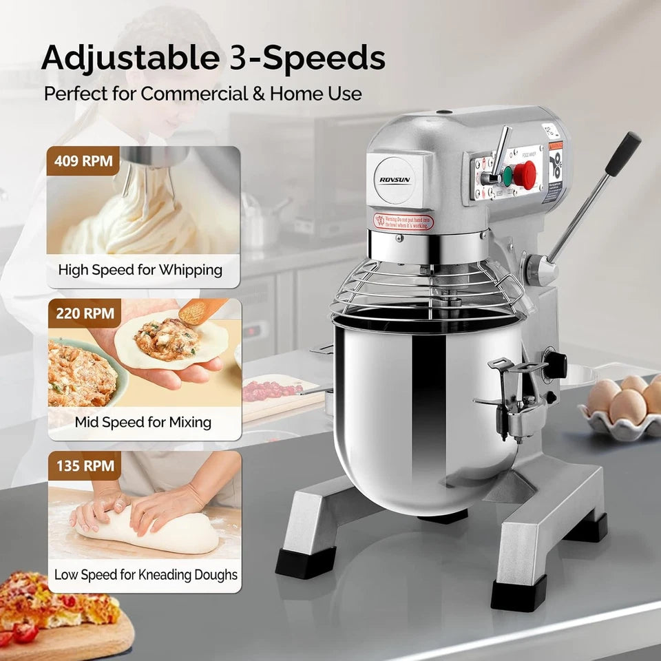 15QT Commercial Dough & Flour Mixer