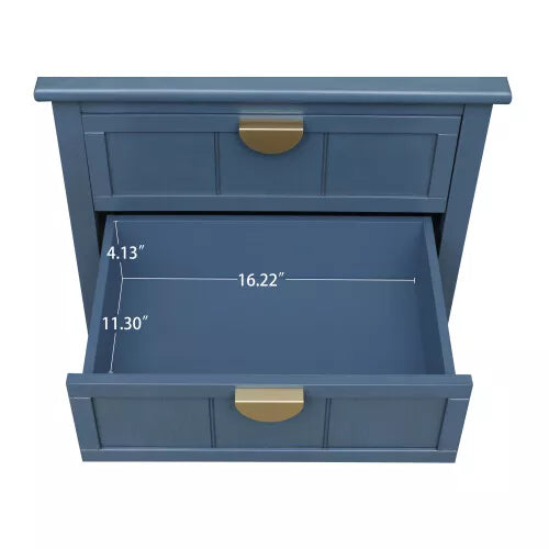 2 Drawers Living Room End Table