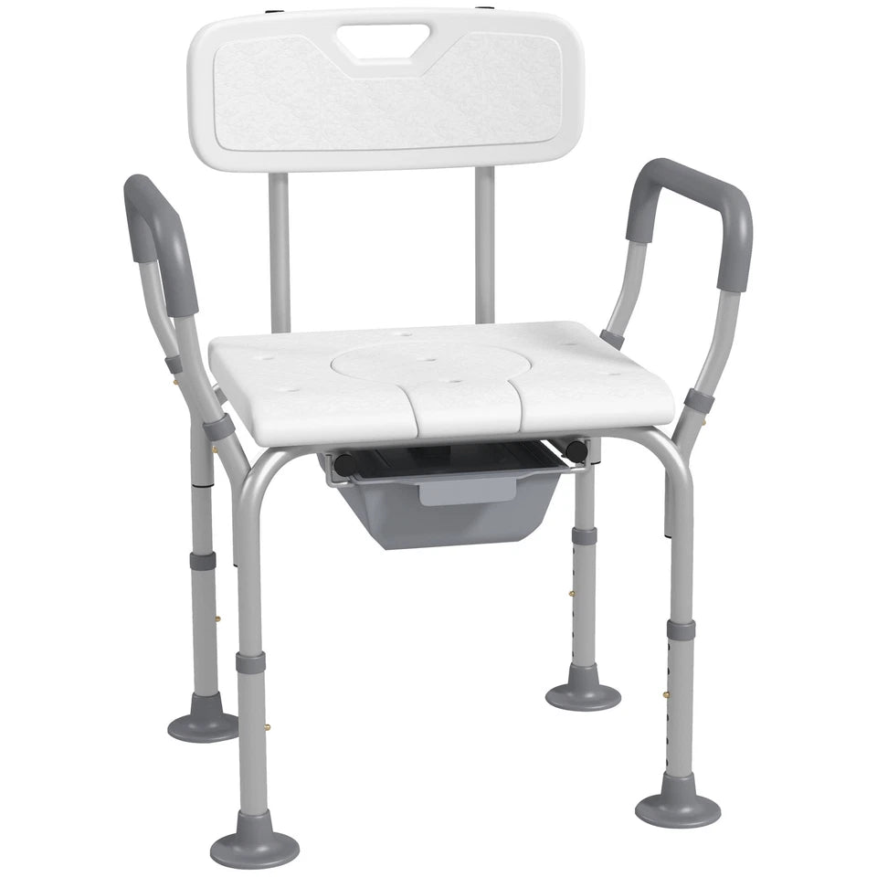 Elderly Commode Shower Chair With Arms