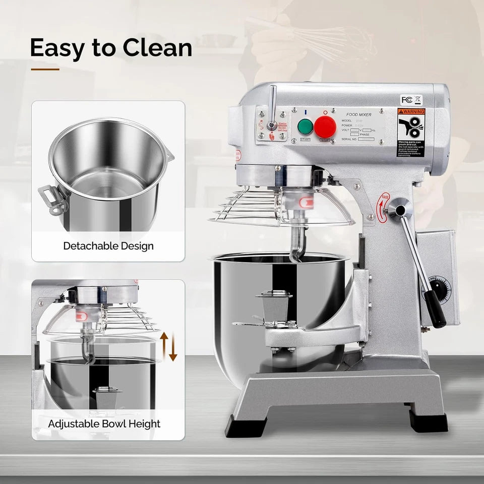 15QT Commercial Dough & Flour Mixer